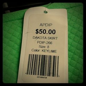 Vintage, size 8, Key Lime Green, Skirt and Top